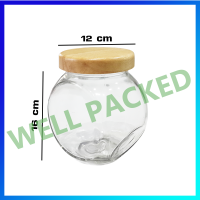 ขวดโหล โหลแก้ว  ขวดโหลแก้ว ขวดโหลคุ๊กกี้ (พร้อมฝาไม้) / 1 ใบ -  Glass Bottle, Glass Jar / Cookies Jar /1 Pc