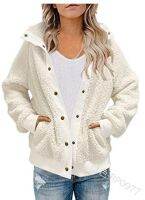 [COD] Cross-border 2022 solid womens casual fleece jacket fashion hidden button sleeve top spot