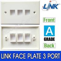 Link US-2313 หน้ากาก 3 ช่อง ( FACE PLATE 3 PORT )