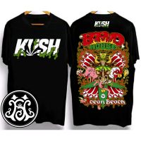 KUSH 2023 ออกแบบใหม่ Unisex เสื้อยืดที่มีสีสันผ้าฝ้าย 100% Crew neck T-shirt แขนสั้นพิมพ์ลายการ์ตูนการ์ตูน เสื้อยืดลำลองผู้ชาย