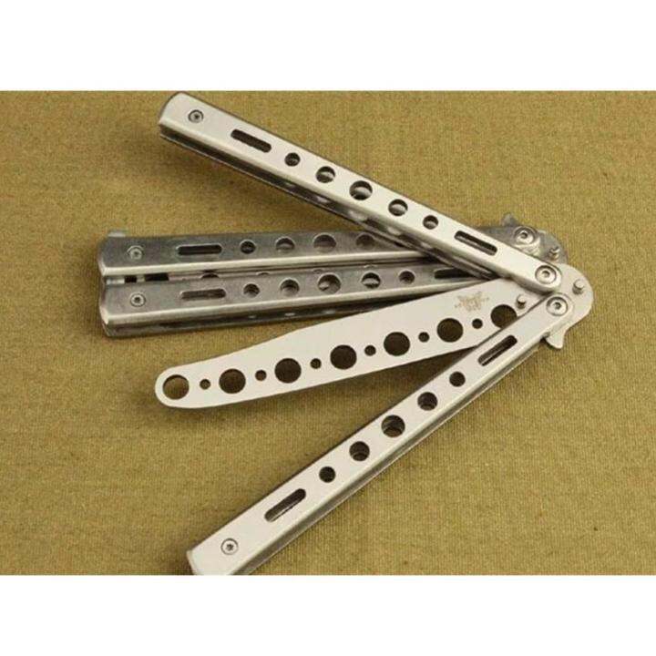 balisong-มีดบาลิซอง-silver-ซื้อ-1-แถม-1