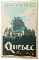 Zhongqingshop World Tour ควิเบกแคนาดา Frontenac ปราสาทแผ่นโลหะ8X12ตั้งแต่ปี2004ป้ายดีบุกแผ่นโลหะป้ายตกแต่งบ้านโล่สไตล์วินเทจ Wall Art