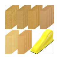 240 Sander Kit 3.5Xin Sander Paper 80 120 180 240 400 600 Grit Sandpaper for Small Wood Project