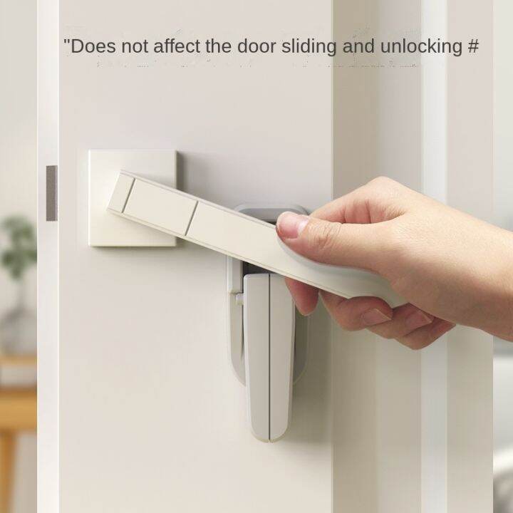 baby-safety-lock-buckle-anti-baby-opening-door-lock-free-punching-room-door-handle-lock-anti-opening-child-door-handle-safety-lo