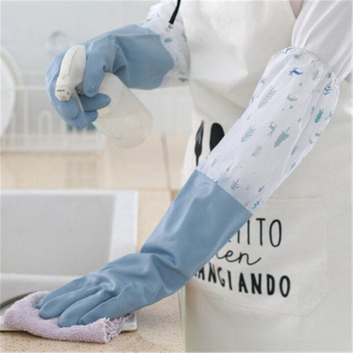 rubber-long-sleeve-housewife-waterproof-wash-dishes-household-gloves-gloves-rubber