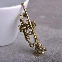 Blucome Saxophone Brooches Woman Musician Antique Gold Color Musical Instrument Brooch Hijab Pins