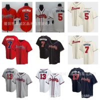 ✠ Training uniform baseball uniform Warriors jersey No. 7 5 13 ACUNAJR cardigan embroidery jersey short-sleeved T-shirt