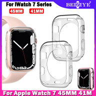 Vỏ bảo vệ đồng hồ đeo tay cho Apple Watch 7 41mm 45mm silicon bảo vệ chống xước Vỏ mềm cho i Watch Series 7 41mm 45mm TPU Half Cover Protector Case thumbnail