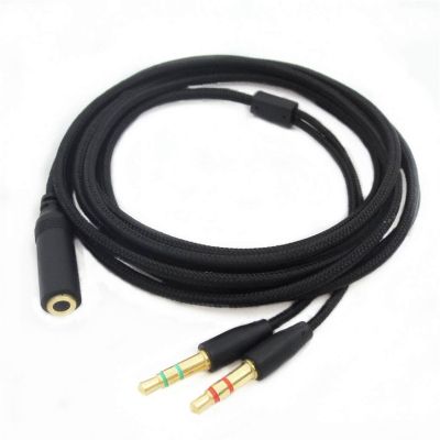 For -Razer Earphone Cable Headphone Adapter Splitter Headset Microphone For -Razer Electra/Kraken PRO 7.1 V2/Hammerhead