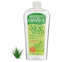 Instituto Espanol Aloe Vera Body Oil 400 ml. น้ำมันบำรุงผิว ว่านหางจระเข้ ป้องกันผิวแห้ง ผิวหนังอักเสบ