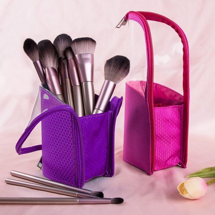 travel-makeup-brush-holder-pencil-case-organizer-waterproof-stand-up-travel-cosmetic-bag-makeup-pouch