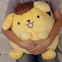 Sanrio Pompurin ของเล่นตุ๊กตายัดไส้ขนาดใหญ่50ซม. ของขวัญหมอนน่ารักสำหรับเด็กนุ่มพิเศษ Pom Pom Purin ตุ๊กตา Plushie ตกแต่งห้องเตียง