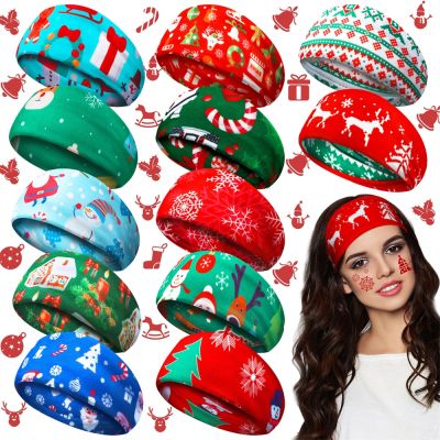 【YF】 Printed Christmas Headband Fashion Women And Men Outdoors Motion Yoga Hair Band Turban Makeup Accessories For Girl Headwrap