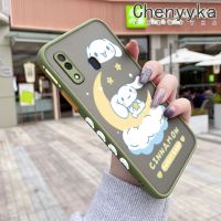 Jjlingji เคส M20 A20 A30ลายกาแลคซีของปลอกสำหรับ Samsung เคสนิ่มป้องกันคลุมทั้งหมดปลอกซิลิโคนบางมีน้ำค้างแข็งโปร่งใสแบบแข็งลายขอบสี่เหลี่ยมหวาน