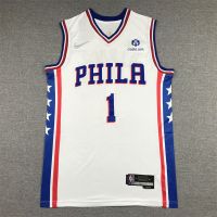 เอ็นบีเอ76ers ทีม1เจอร์ซีย์เครื่องแบบแข็งปัก75th ครบรอบปีเสื้อกั๊กเสื้อแจ็คเก็ทมาตรฐานเพชรเครื่องแบบกีฬาชุดบาสเก็ตบอลชุดบาสเก็ตบอล