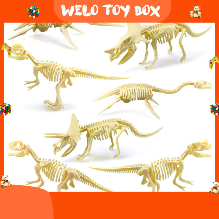 diy-ไดโนเสาร์โครงกระดูกรุ่นของเล่นไดโนเสาร์อาคารบล็อกเครื่องประดับ3d-ประกอบของเล่นเพื่อการศึกษาสำหรับเด็ก