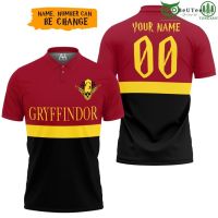 （all in stock）  2023 NEW -Harry-Potter Gry-ffindor Quidditch Custom Name Number Polo Shirt jersey(FREE NAME LOGO CUSTOM)