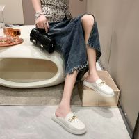 HOT★Half Slippers Womens Summer Outer Wear Summer Casual Fashion 2022 New Lazy Baotou Flat Bottom Half Slippers Women