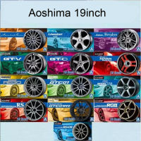 1ชุด124 Aoshima 19 Inci Hub Roda dengan Tayar โมเดล05247055300532806116 Alat Ganti Kereta