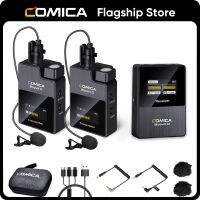 COMICA BoomX-D One-Trigger-สอง2.4G ระบบไมโครโฟนไร้สายแบบ Dual-Channel ระยะที่มีผล100M สำหรับคอมพิวเตอร์สมาร์ทโฟนกล้อง DSLR มิเรอร์เลส