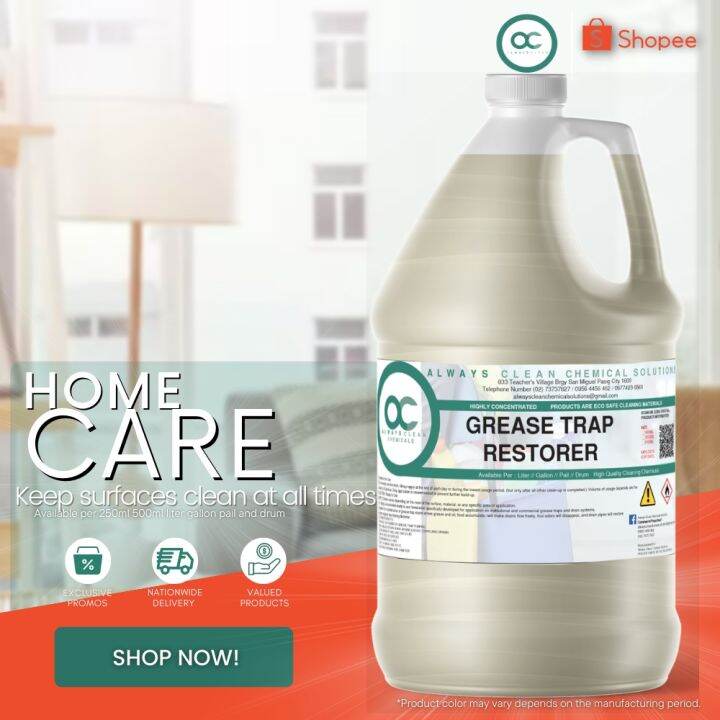 GREASE TRAP RESTORER SOLUTION 1 GALLON Lazada PH