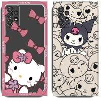 【Yellow peach flavor】 Hello Kitty 2023เคสโทรศัพท์สำหรับ Samsung Galaxy S22 Ultra S20 FE Lite S21 Plus Carcasa