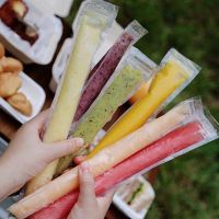 50/100pcs Summer Food Grade Disposable Ice Popsicle Molds Bags Transparent Ziplock Bag DIY Popsicle Plastic Reseal Packaging Bag Ice Maker Ice Cream M