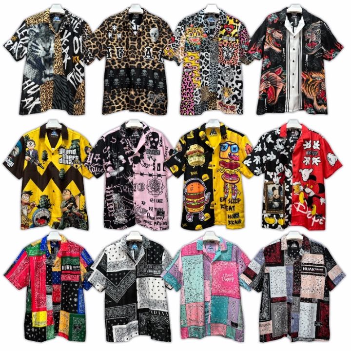 cool-rocker-hawai-oversize-shirt-เสื่อเชิ้ตฮาวาย-งานสวยๆ-ผ้าคอตตอนทวิลนุ่มๆ-สีสด-ตรงปก