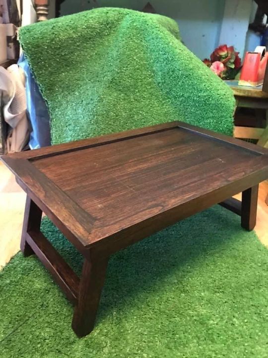 โต๊ะพับ-ไม้สักแท้-โต๊ะไม้-50x30x19cm