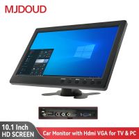 MJDOUD 10.1นิ้ว Hdmi จอรถยนต์สำหรับพีซีทีวีจอแสดงผล Vga ที่มี10.1 "หน้าจอ LCD กล้องสำรองระบบย่อยสำหรับความปลอดภัยในบ้าน