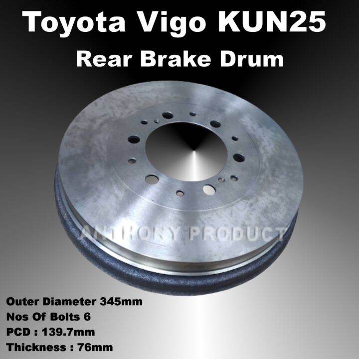 Toyota Vigo KUN25 20052015 Rear Brake Drum 42431OK120 Lazada