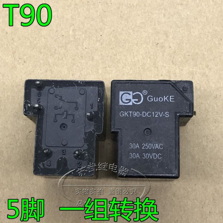 【❂Hot On Sale❂】 ge417477043706069 รีเลย์ Gkt90-dc12v-s รุ่น12V 5pin 30a T90 Sla 1102