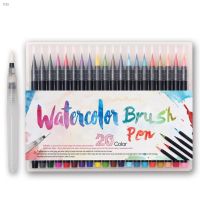 phc8 ชุดระบายสี สีน้ำ สีโปสเตอร์ อย่างดี สีฝุ่น สีเทียน สีชอ 【Best-selling】№¤◈20 Colors Premium Art Brush Marker Pen Soft Flexible Watercolor Markers Set Children Coloring Manga Cal