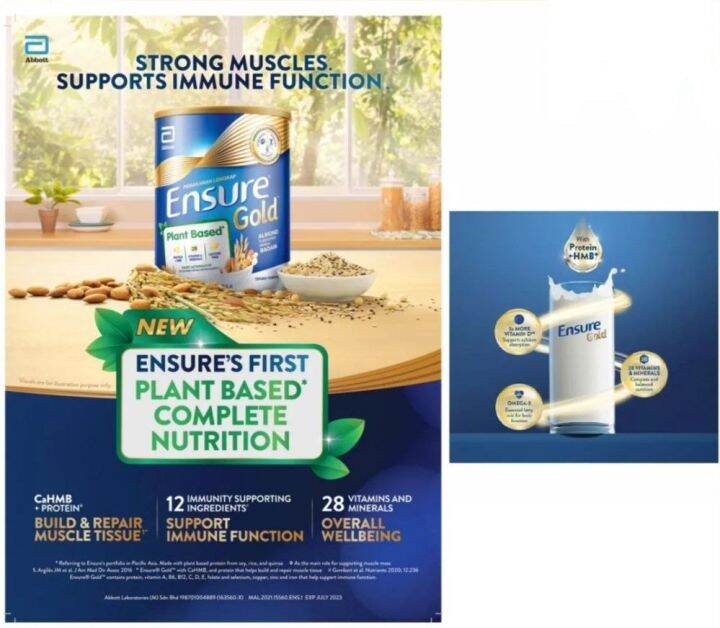 Ensure Gold Almond 850g Tin (Adult Complete Nutrition) Exp May 2024