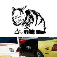 2PCS Fashion design of cute cat cat graphic car stickers decoration motorcycle rear bumper car vinyl accessories