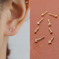 Mini S925 Sterling Silver Stud Earrings for Women Summer Sterling Silver Ear-Caring Ear Bar Ear Stick Ear Bone Stud 2023 New Trendy Eardrops Earrings