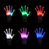 ❦◄✥ 1Pair Halloween Glowing Gloves Neon Glowing Hen Bar DJ Party Lights Props Christmas Halloween Stage Costume LED Lights Gloves