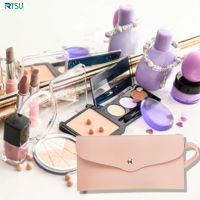 กระเป๋าเก็บของ Tas Kosmetik ผู้หญิง RTSU กระเป๋าใส่แปรงหนังความจุมากสำหรับเด็กผู้หญิงผู้หญิง