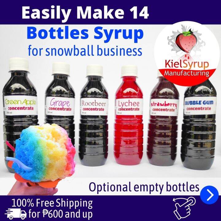 350ml Flavor Concentrate 1pc. Make 14 bottles Shaved Ice Syrup Snow