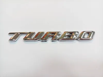 AD.โลโก้ TURBO ตัวชุปโครมเมี่ยม 16.5× 2 cm