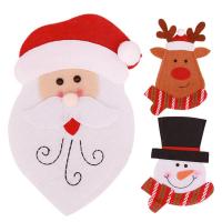 Christmas Silverware Bag Cute Cartoon Cutlery Bag Silverware Sleeves Reusable Non-Woven Funny Silverware Bags Christmas Decor with Snowman Santa Claus Elk frugal