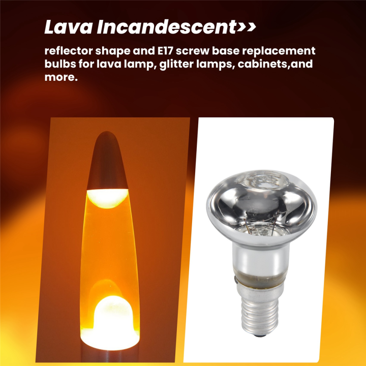 Replacement Lava Lamp E14 R39 30W Spotlight Screw In Light Bulb Clear  Reflector Spot Light Bulbs Lava Incandescent