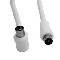 1Pc Antenna Aerial Lead Cable Male to Male White RF single Coax Cable TV RF cable 1m 1.5m 2m RCA Coaxial