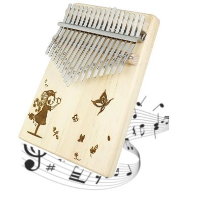 【YF】 17Keys Tones Kalimba Thumb Wood Mahogany Musical Instrument