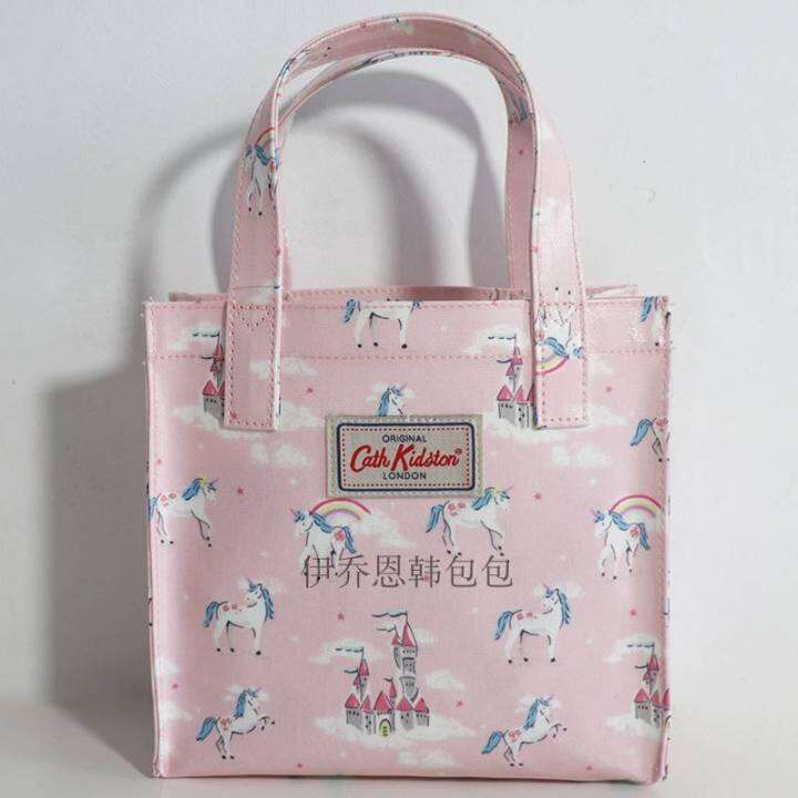 cath-kidston-กระเป๋าถือ-กระเป๋าใส่กล่องอาหารกลางวัน-ขนาดเล็ก-พิมพ์ลายดอกไม้-สไตล์เรโทร-สําหรับเด็กผู้หญิง