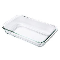 Clear Oblong Toughened Glass Baking Dishes Pan Oven Basics Plate Bakeware Non-Stick Kitchen Tool Cheese Rice Tray