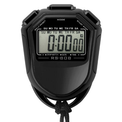 【Ready Stock】กันน้ำนาฬิกาจับเวลาดิจิตัลมือถือ LCD จับเวลากีฬาเคาน์เตอร์สำหรับว่ายน้ำฟุตบอลการฝึกอบรม