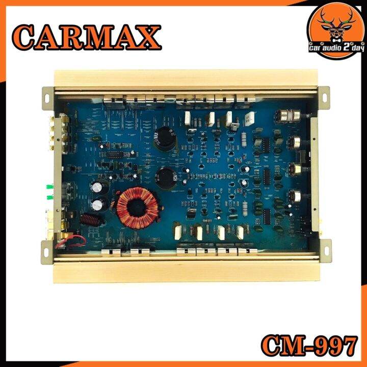 เพาเวอร์แอมป์ติดรถยนต์ดีๆ-carmax-รุ่น-cm-997-class-ab-2ch-สีทอง-กำลังขับ110wx4-1ohm-ขับกลางได้-ขับเบสได้-เบสแน่น-เสียงดี