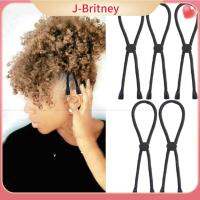 J-BRITNEY 6ชิ้นที่คาดผมปรับความยาวได้ผูกผมสีดำยาวติดทนนานแถบคาดผมแฟชั่นแบบผูกเชือกรัดผมปรับได้ผู้หญิง