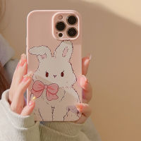 เคสมือถือ IPhone ลายกระต่ายสีชมพูน่ารัก IPhone15ปลอกกันกระแทก15Plus 15pro 15Promax 7 8Plus X XR XS Max 11 12 13 Pro Max 14 14Plus 14pro 14Promax TPU